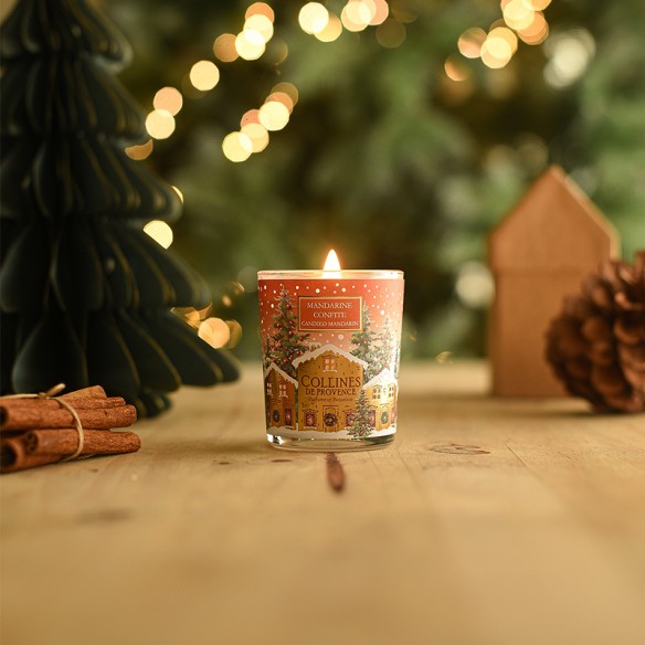 Bougie Parfumée Noël Mandarine Confite 75g